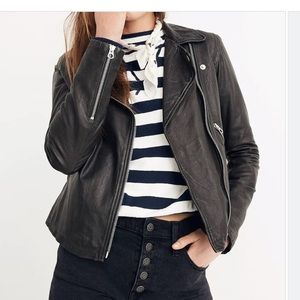Madewell washed leather moto jacket